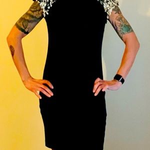 Cap sleeve embellished super rad mini dress!